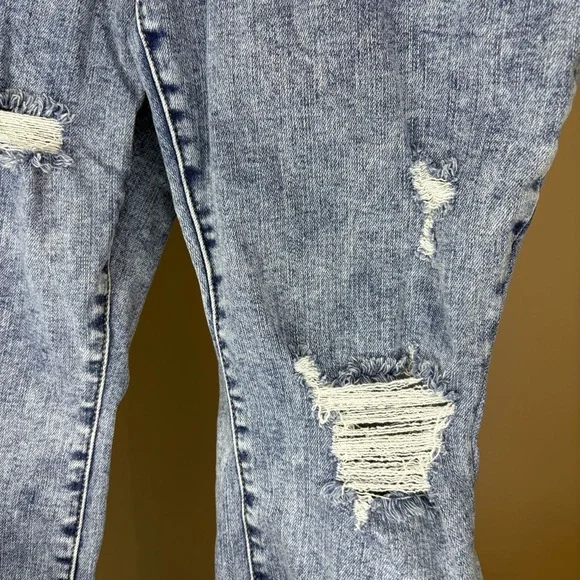 Judy Blue Distressed Raw Hem Skinny Fit Jeans Size 14W - Picture 7 of 12